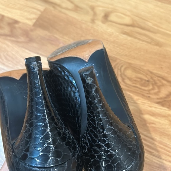YSL Snakeskin Black Classic Pump 3” Heel Vintage Size 8  Made In Italy - Picture 6 of 12